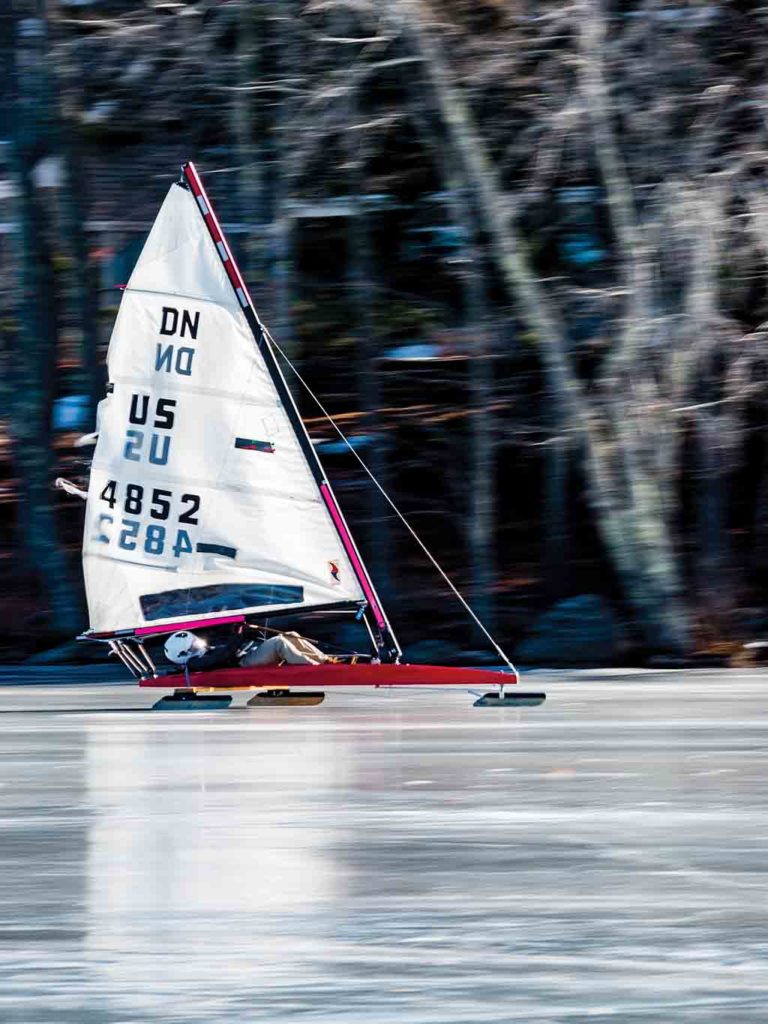 sailboat in ice