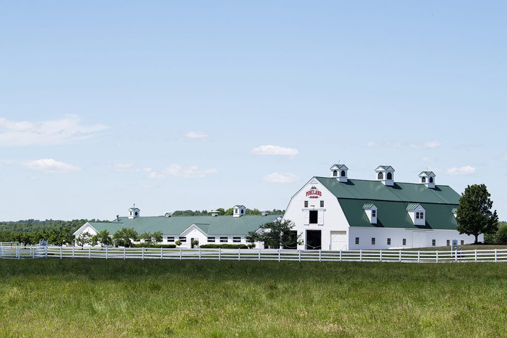 The old creamery where cheese making began is now home to Pineland Farm's meat operation in Maine.