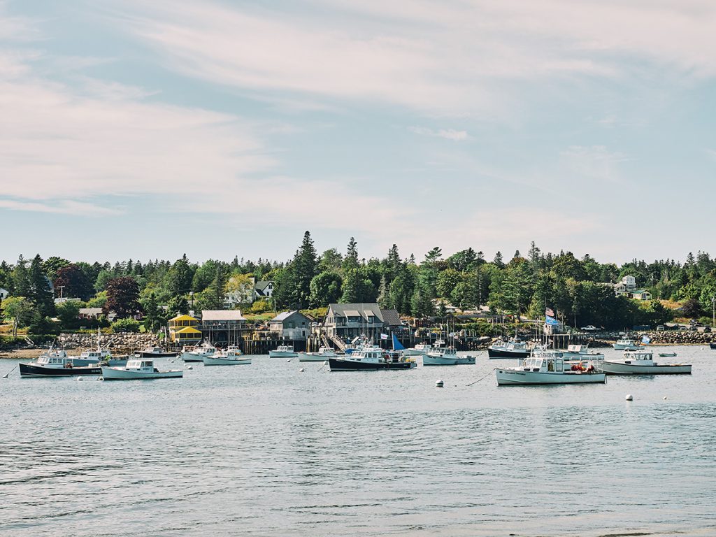 Unobstructed views of coves and harbors are part of the car-free pleasures of bicycling around Acadia