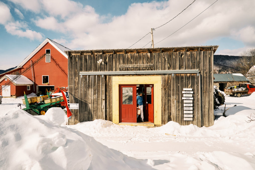 The farmstand at nearby Middle Intervale Farm, owned by a Carter cousin of Carter’s XC Ski Center.