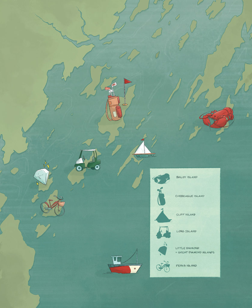 Map Of Casco Bay Islands - Sande Cordelia